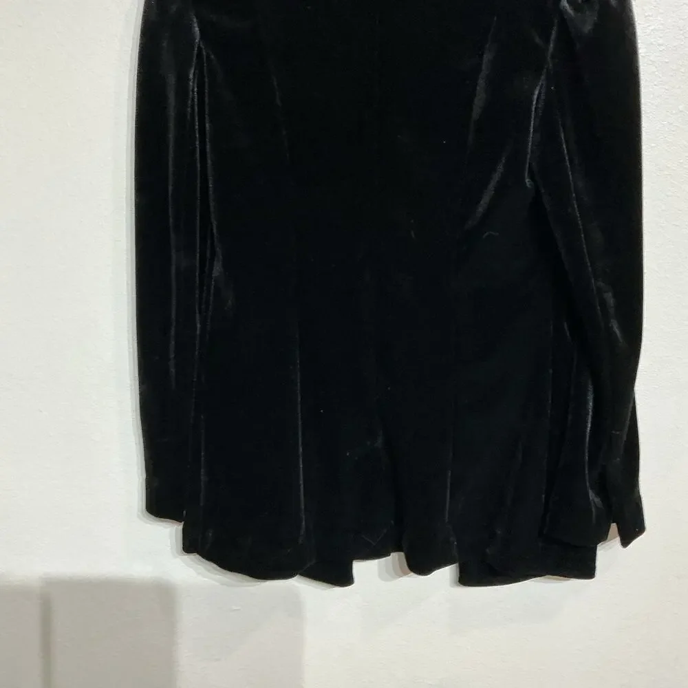 Nordstrom Leith Black Velour Blazer Sz XS